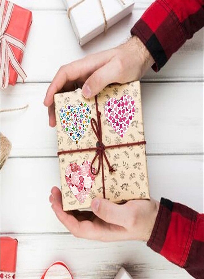 RUPOFUZA 500PCS Valentine's Day Heart Stickers Roll,1inch Love Stickers Cute Self Adhesive Gift Stickers for Valentines Day Decorations and Award - Image 2